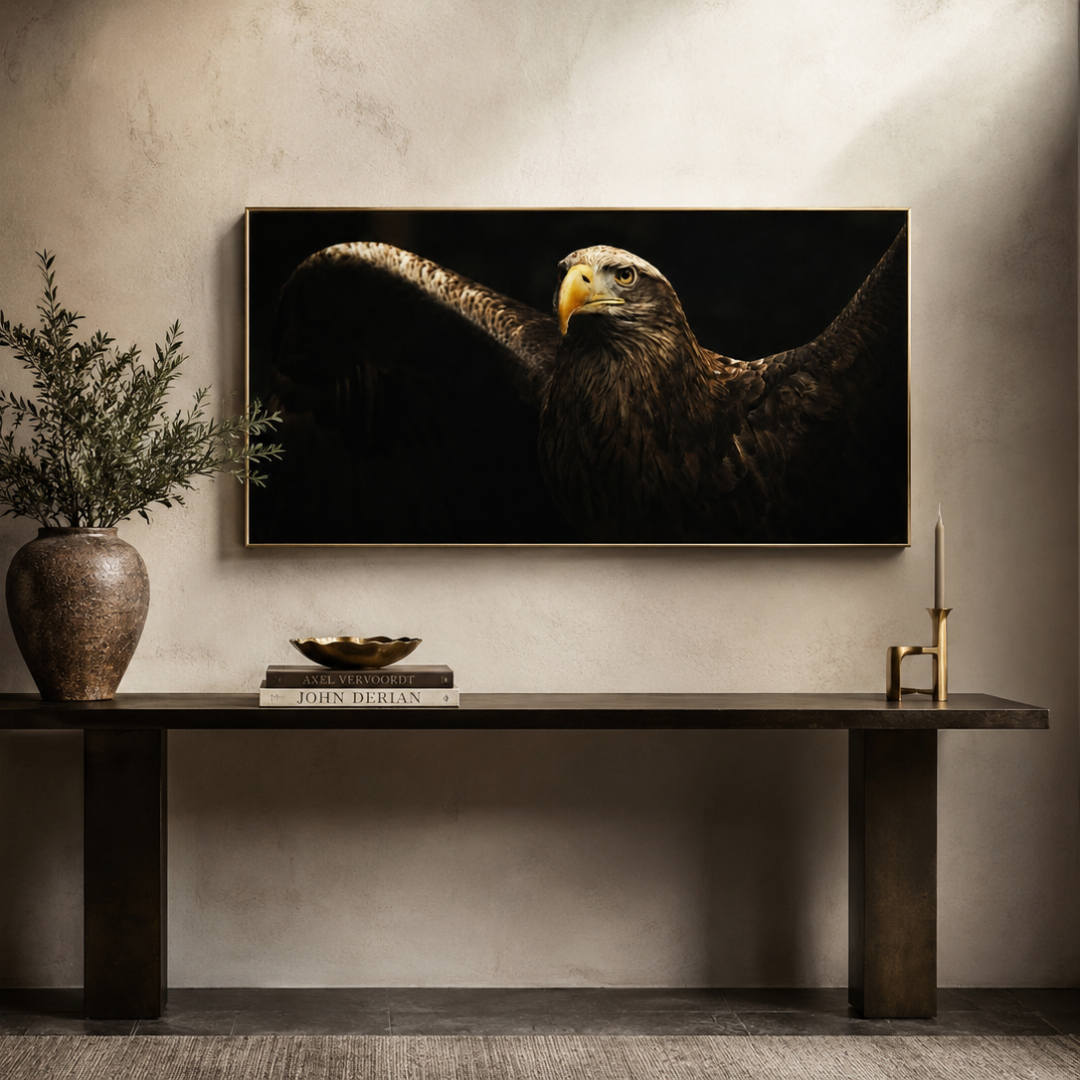 Shadow Wing Eagle Panoramic Canvas Print