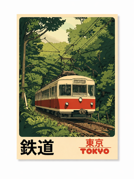 Tokyo Railway Canvas Print