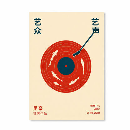 Japanese Retro Record Music Canvas Print