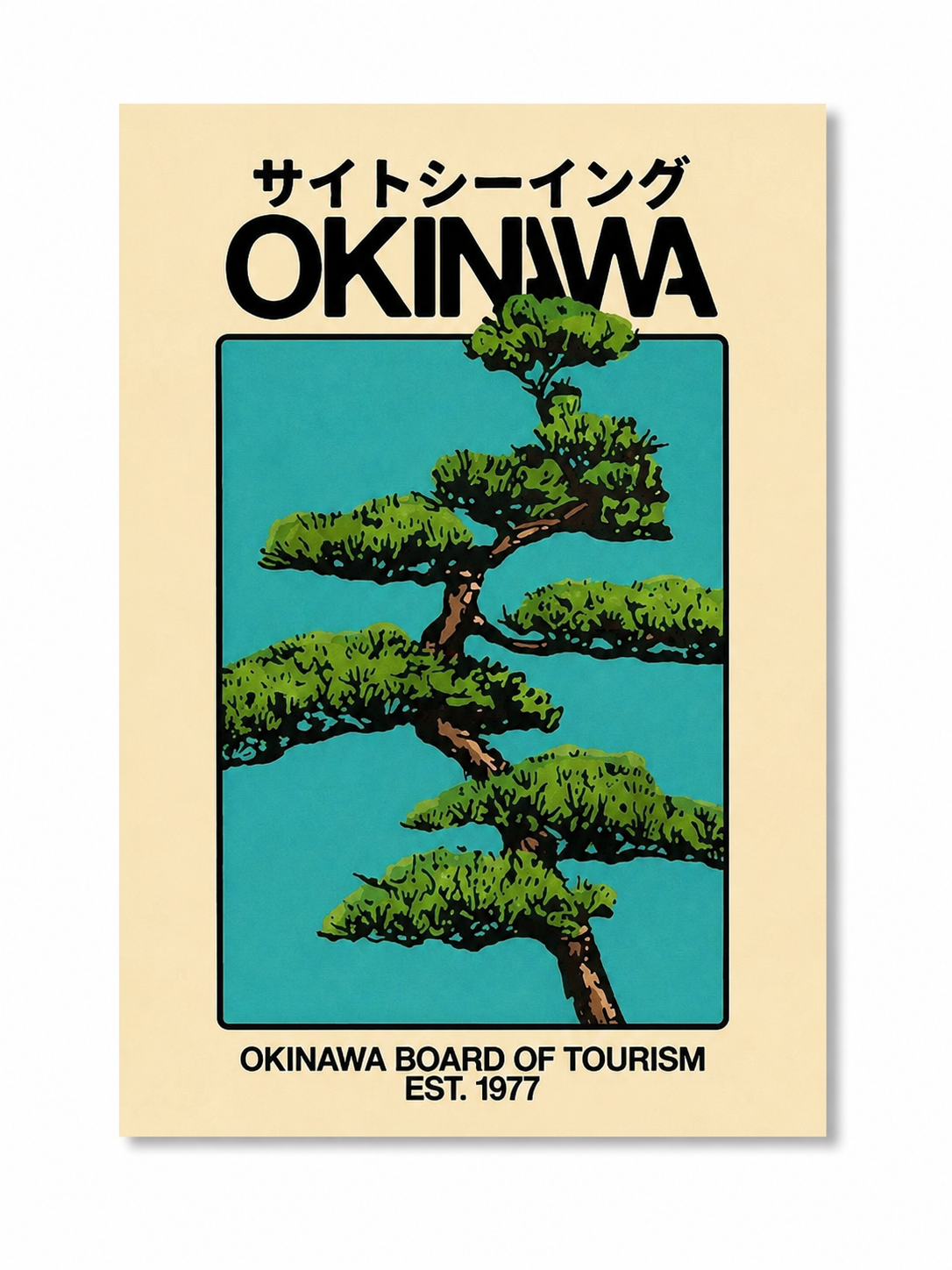 Japan Okinawa Retro Travel Canvas Print