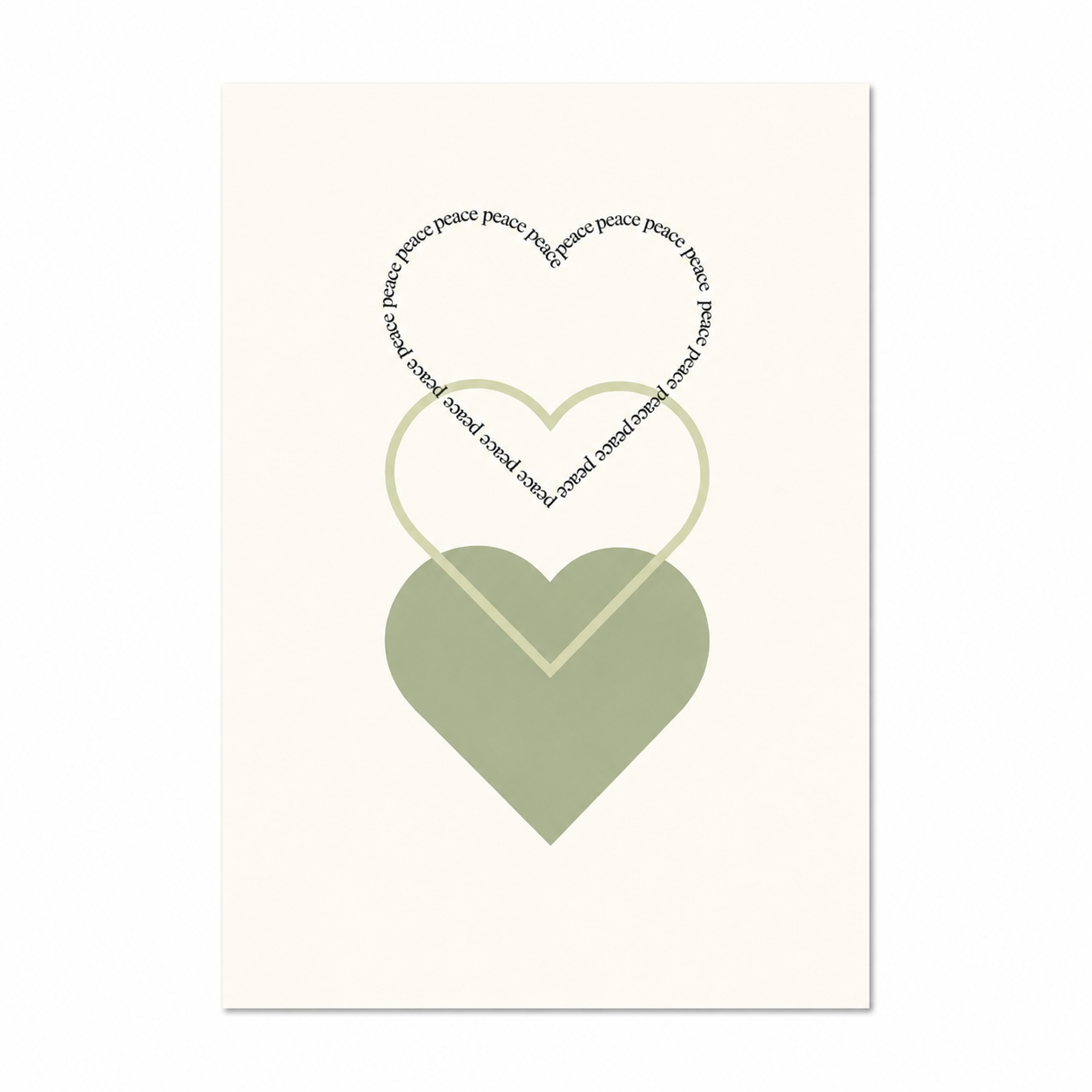 Minimalist Multiple Hearts Canvas