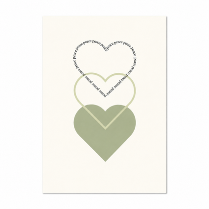 Minimalist Multiple Hearts Canvas