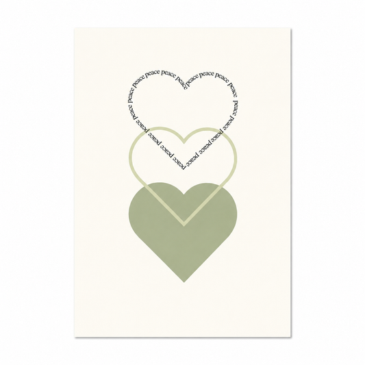 Minimalist Multiple Hearts Canvas