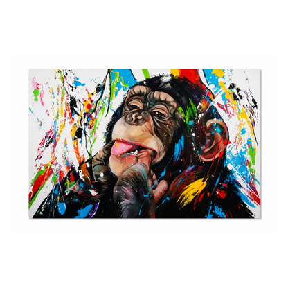 Colorful Graffiti Monkey Canvas Print