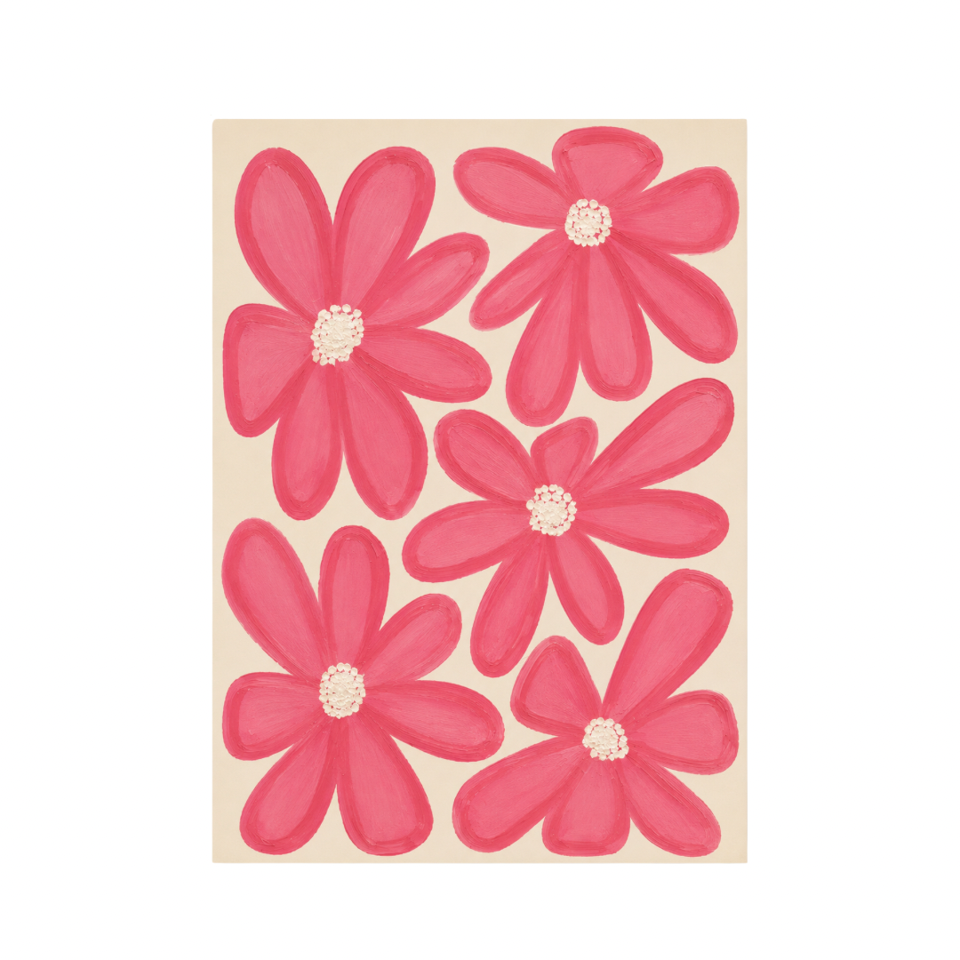 Pink Aesthetic Floral Collage Canvas Print
