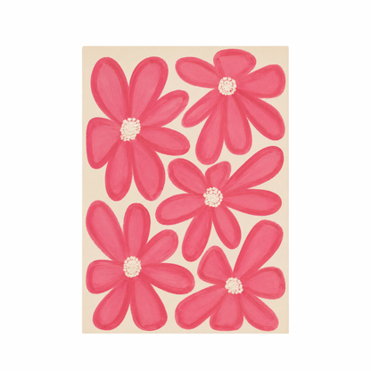 Pink Aesthetic Floral Collage Canvas Print