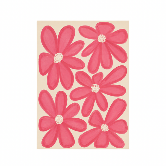 Pink Aesthetic Floral Collage Canvas Print