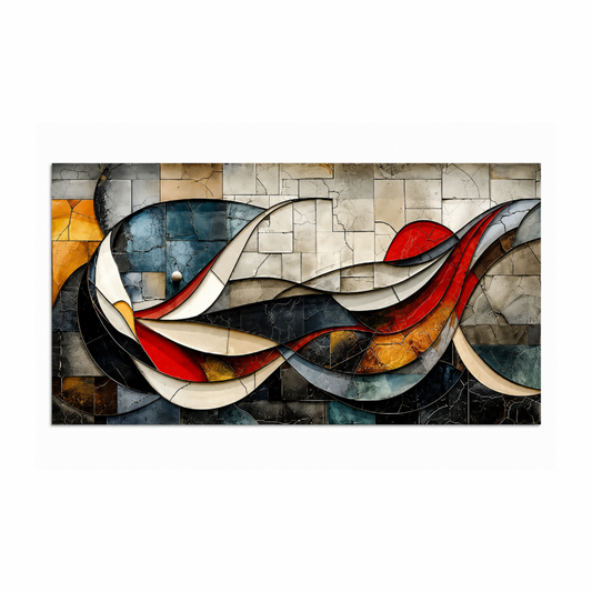 Colorful Mosaic Geometric Canvas Print