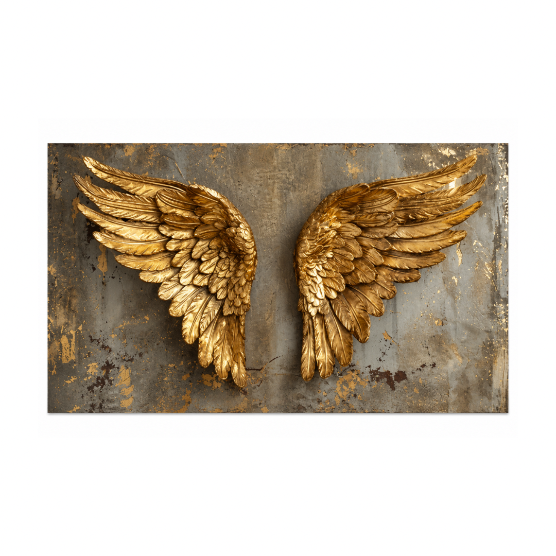 Golden Angel Wings Canvas Print