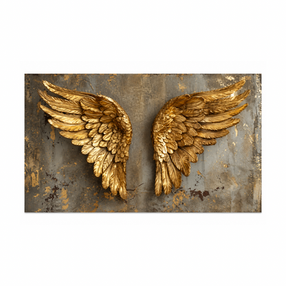 Golden Angel Wings Canvas Print