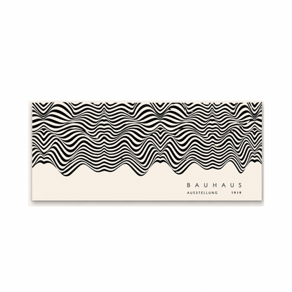 Minimalist Black & Beige Bauhaus Line Canvas