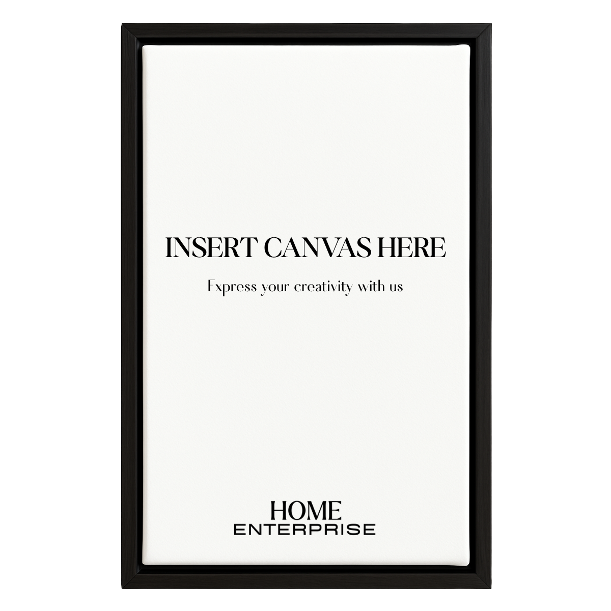 Black Wooden Floating Canvas Frame