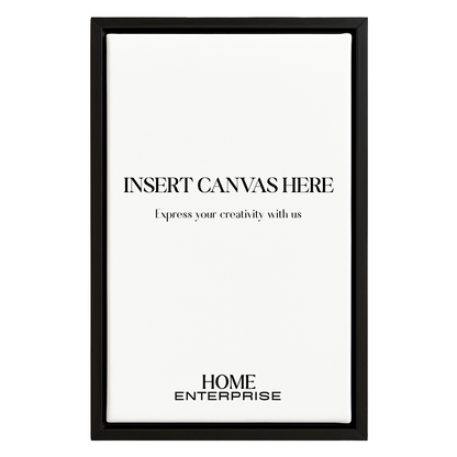 Black Wooden Floating Canvas Frame