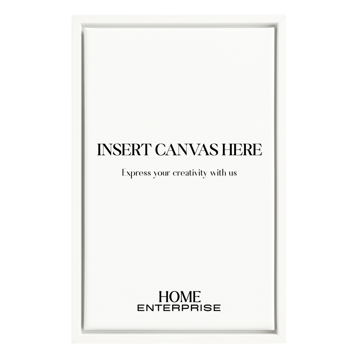 White Wooden Floating Canvas Frame