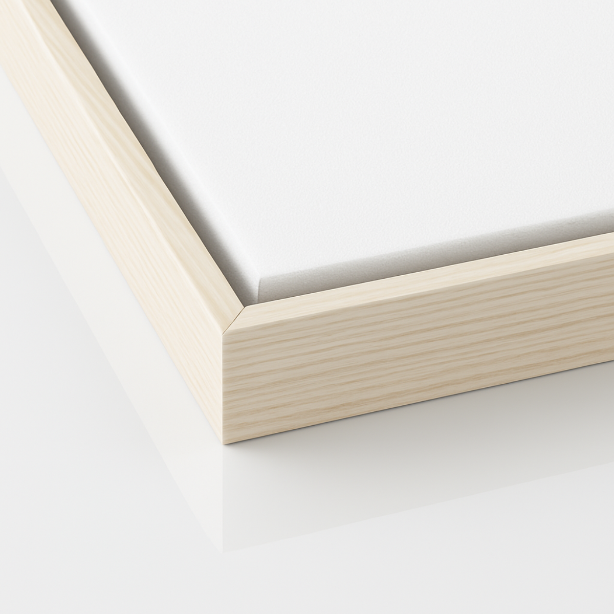 White Wooden Floating Canvas Frame