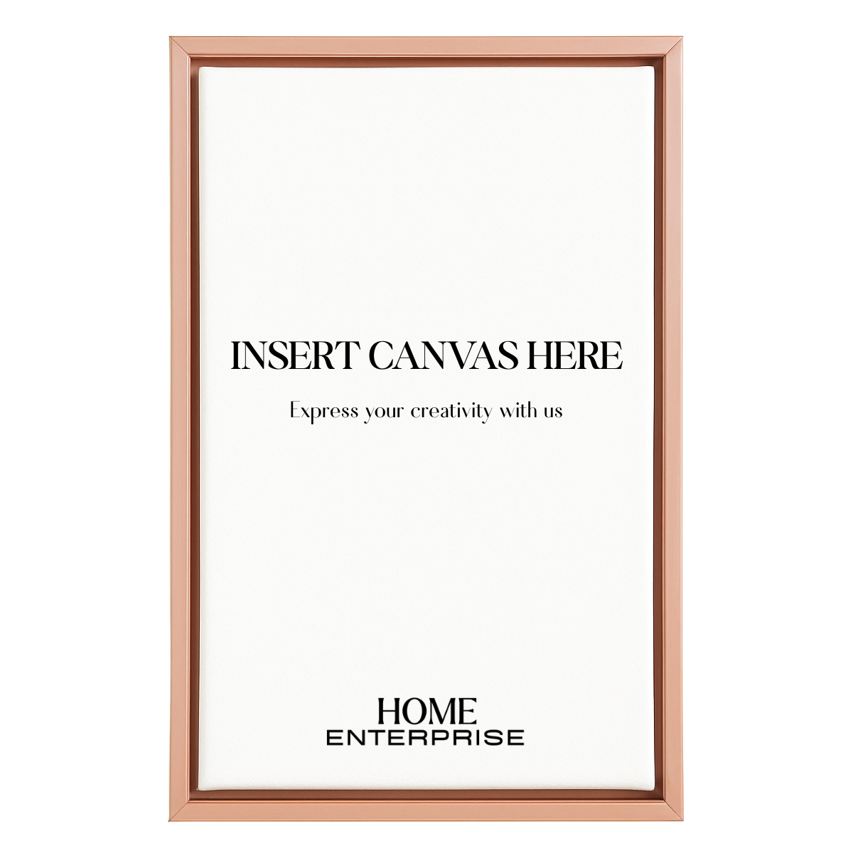 Rose Gold Metal Floating Canvas Frame
