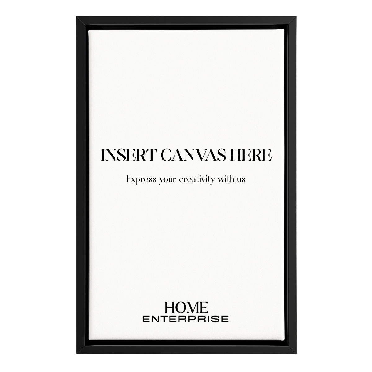 Black Metal Floating Canvas Frame