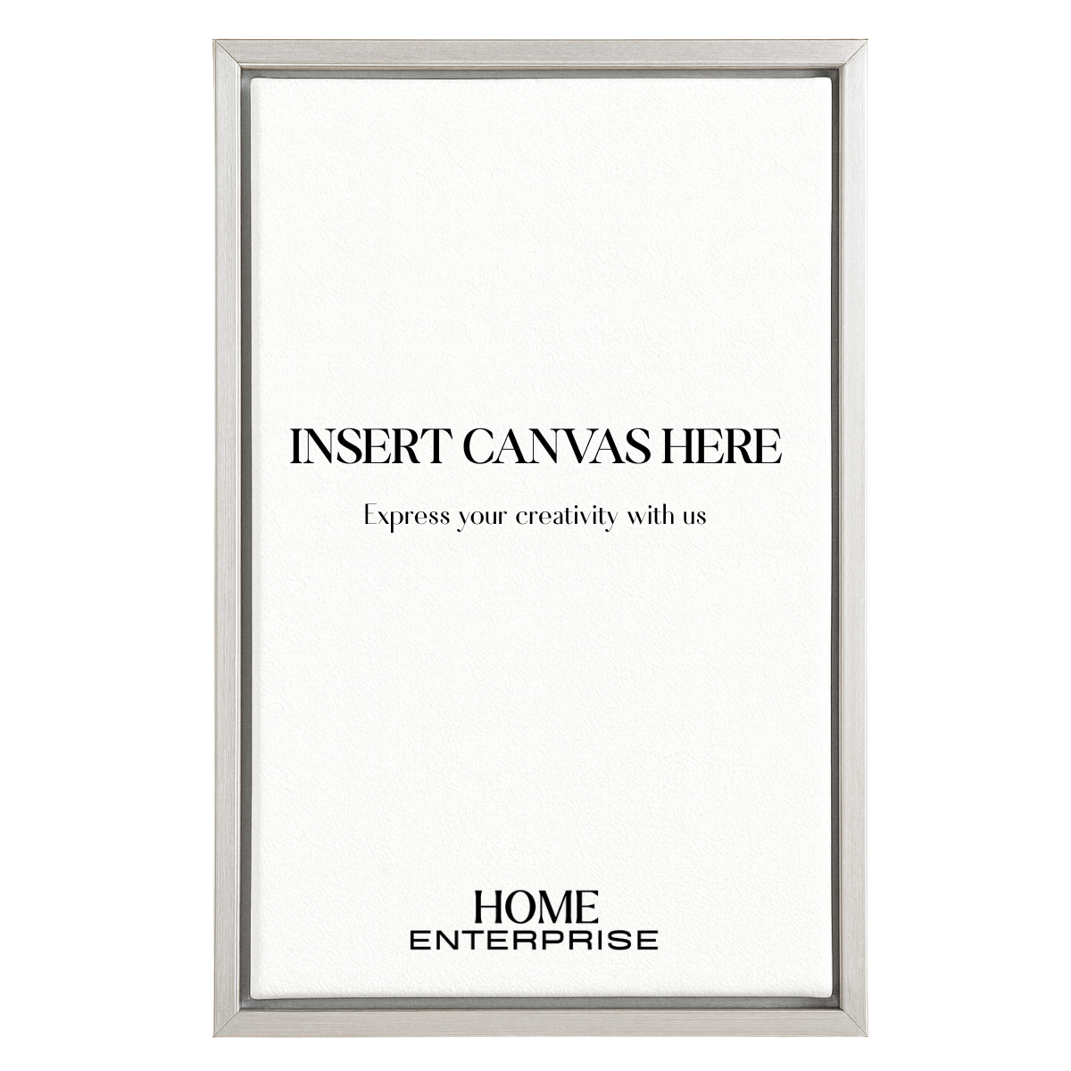 Silver Metal Floating Canvas Frame