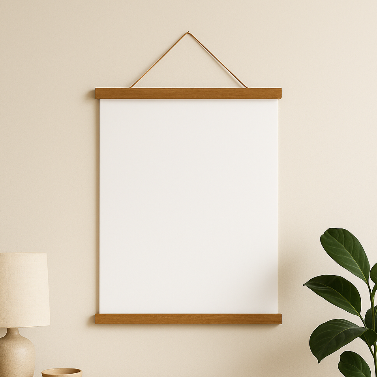 Teak Magnetic Poster Hanger