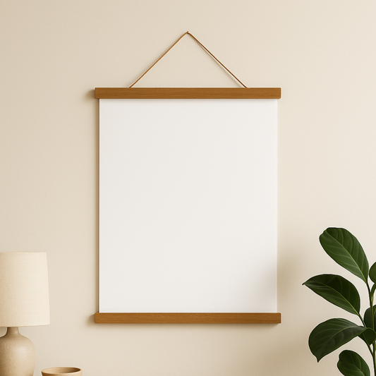 Teak Magnetic Poster Hanger
