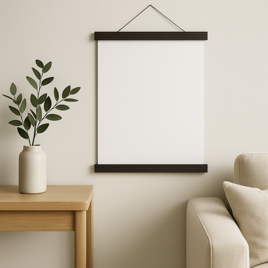 Black Wood Magnetic Poster Hanger
