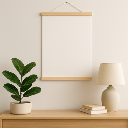 Pine Wood Magnetic Poster Hanger