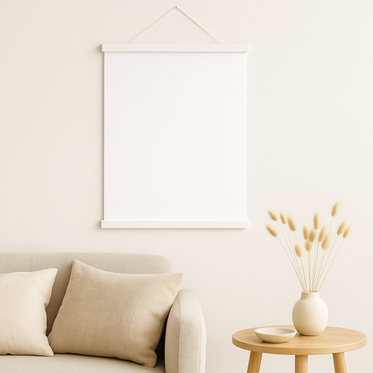 White Wood Magnetic Poster Hanger