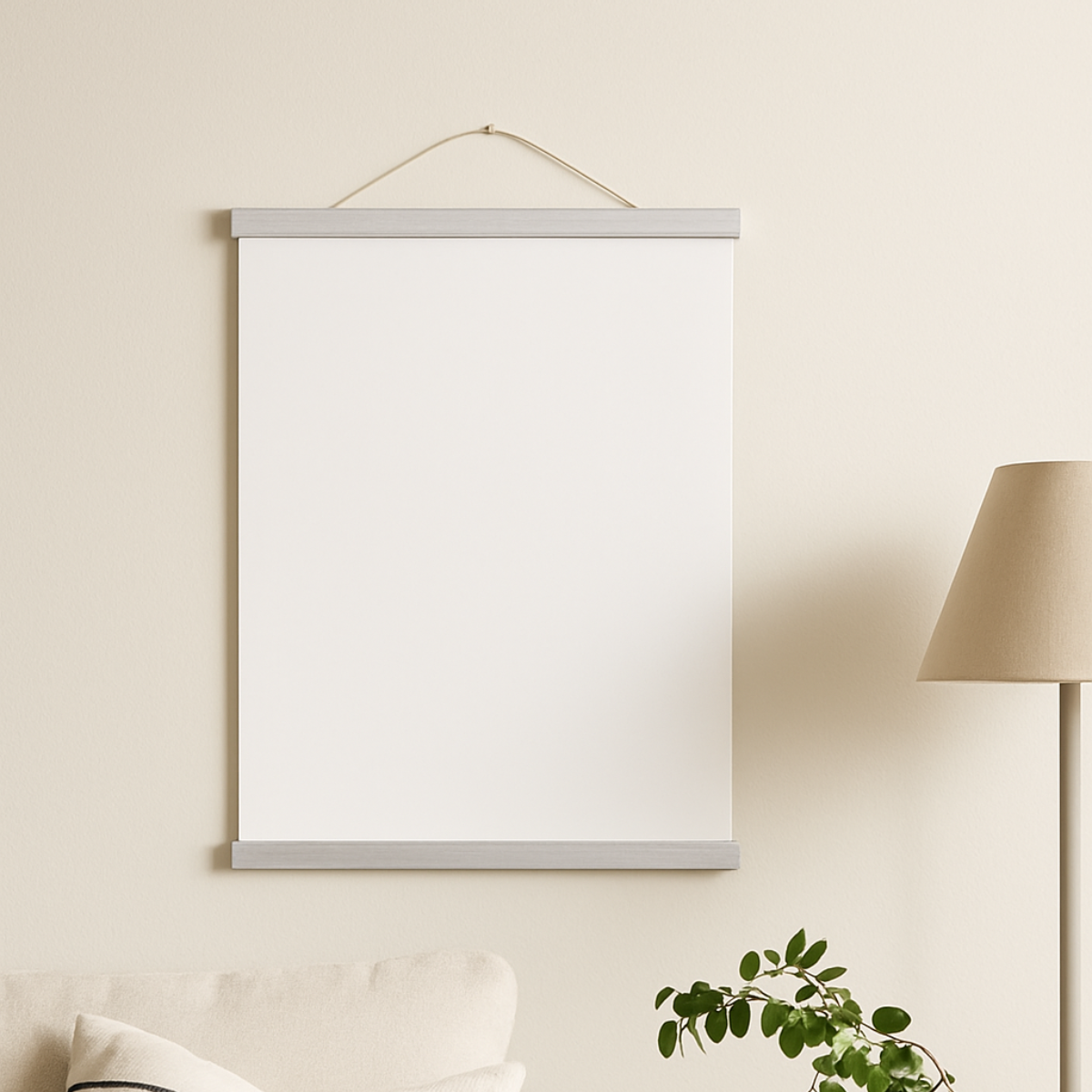 Silver Wood Magnetic Poster Hanger
