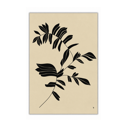 Ink Branch Study Canvas Print