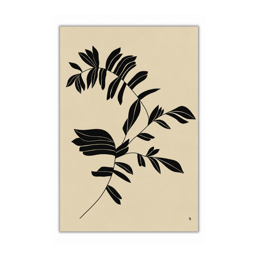 Ink Branch Study Canvas Print