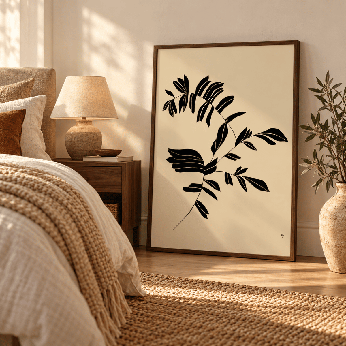 Ink Branch Study Canvas Print