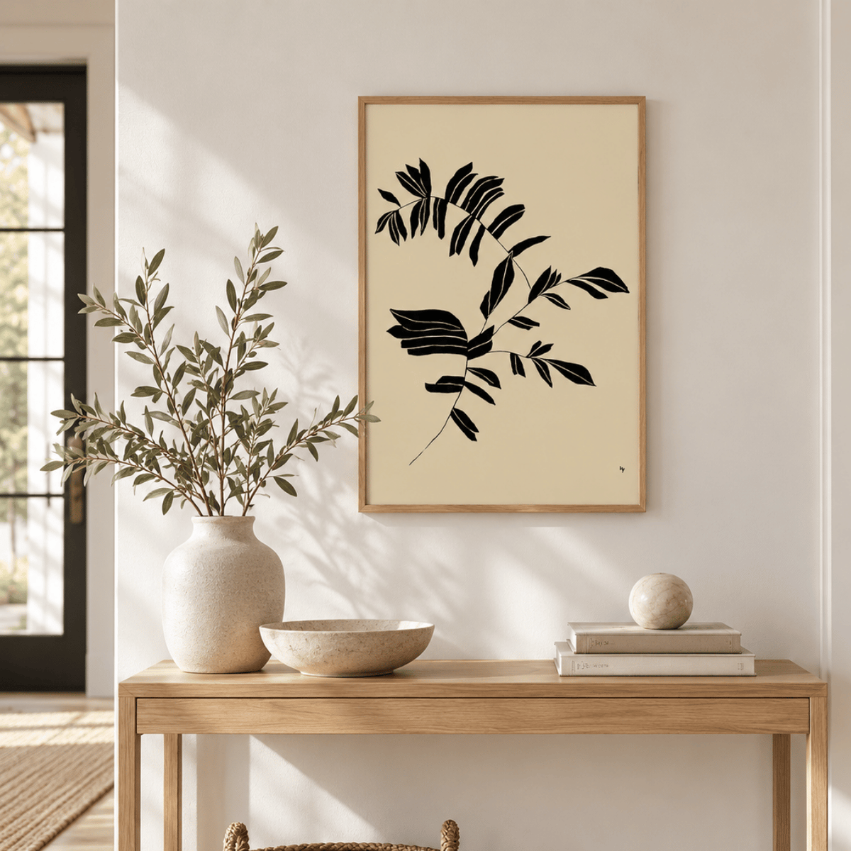 Ink Branch Study Canvas Print