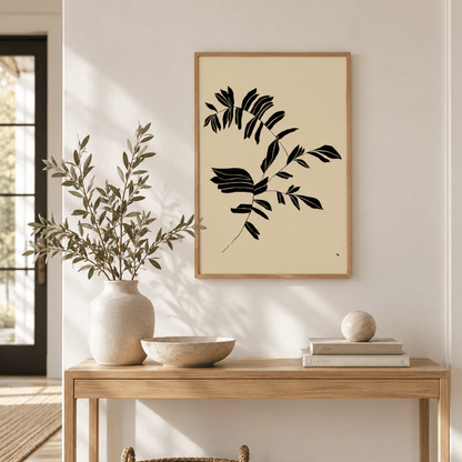 Ink Branch Study Canvas Print