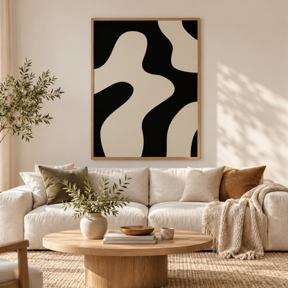 Inkstone Drift Abstract Canvas Print