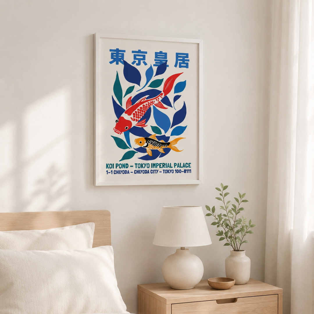 Tokyo Imperial Palace Koi Pond Canvas Print