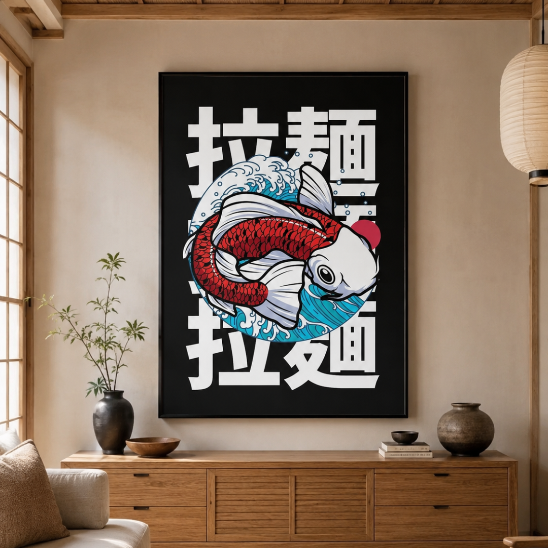 Japanese Lucky Koi Fish Canvas Print