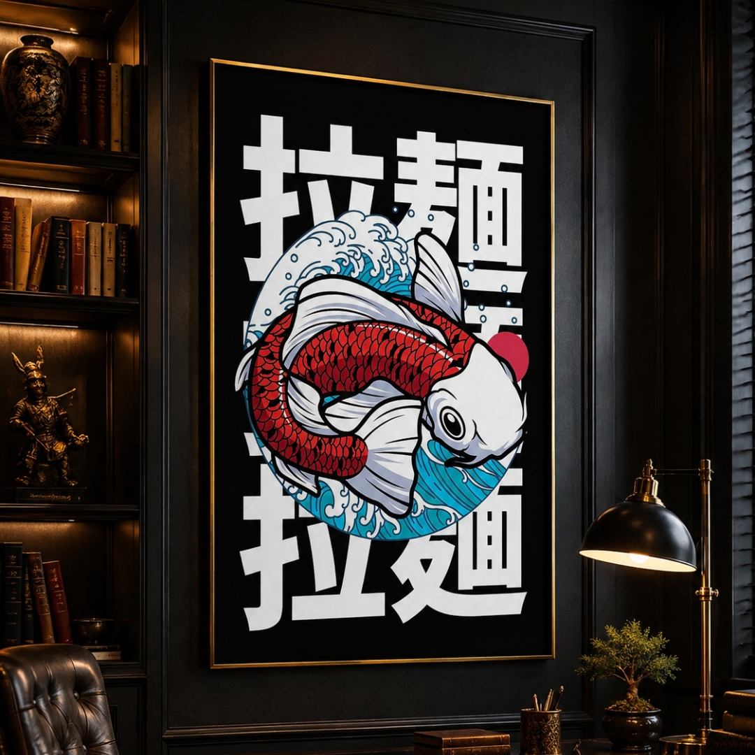 Japanese Lucky Koi Fish Canvas Print