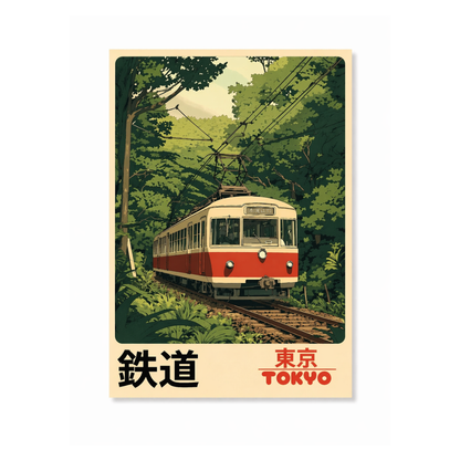 Tokyo Railway Canvas Print