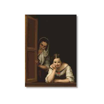 Funny Bathroom Mona Lisa Canvas Print