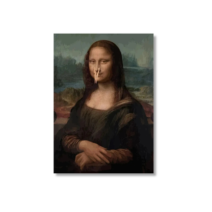 Funny Bathroom Mona Lisa Canvas Print
