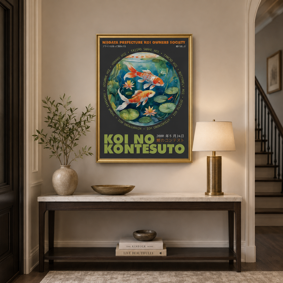 Japanese Niigata Koi Contest Canvas Print