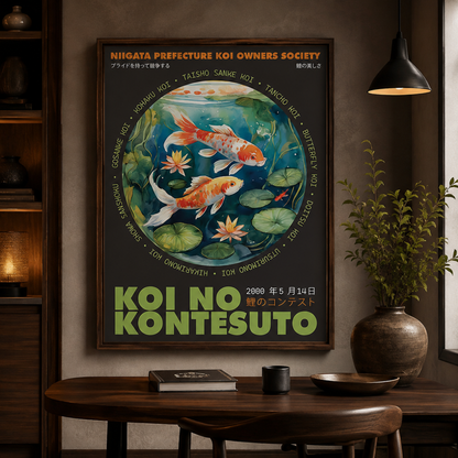 Japanese Niigata Koi Contest Canvas Print