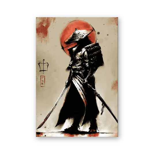 Ronin Under The Red Sun Canvas Print