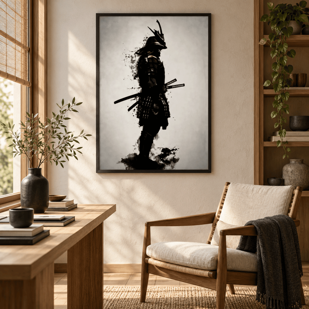 Three Blades In Shadow Canvas Print