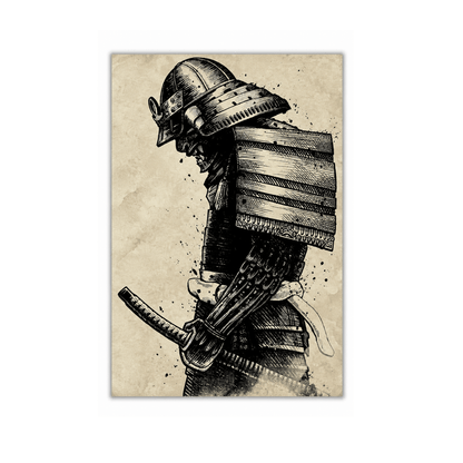 Etched Samurai Armour Canvas Print