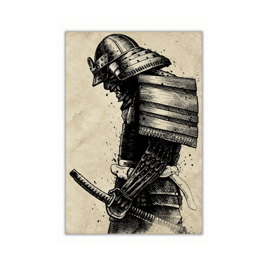 Etched Samurai Armour Canvas Print