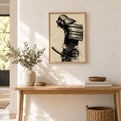 Etched Samurai Armour Canvas Print