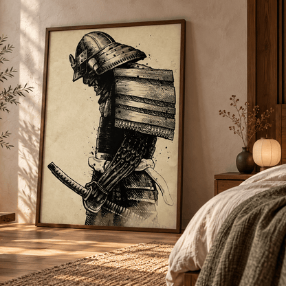 Etched Samurai Armour Canvas Print