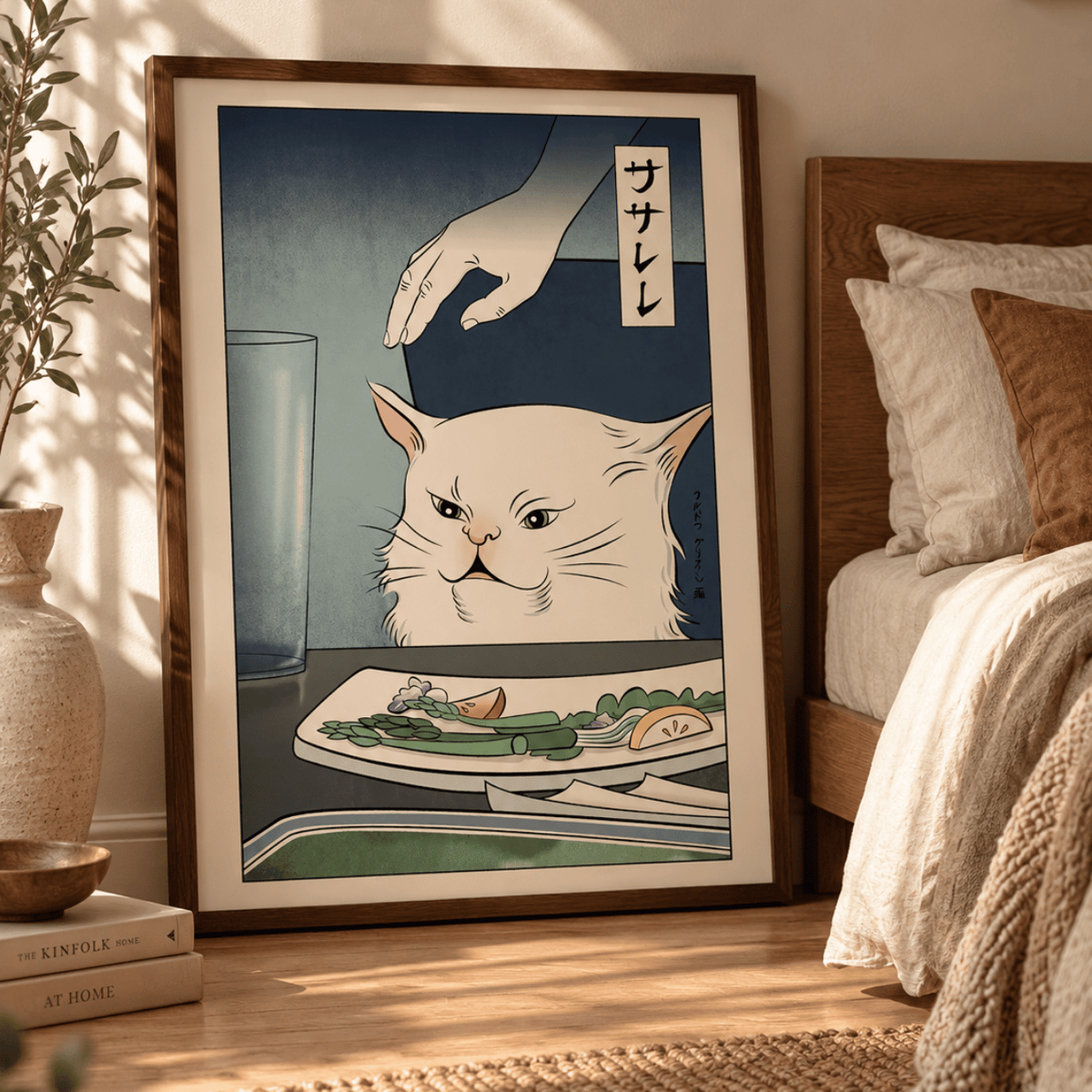 Hands Off My Dinner Cat Canvas Print