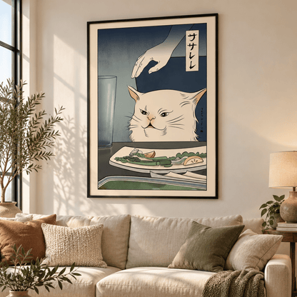 Hands Off My Dinner Cat Canvas Print